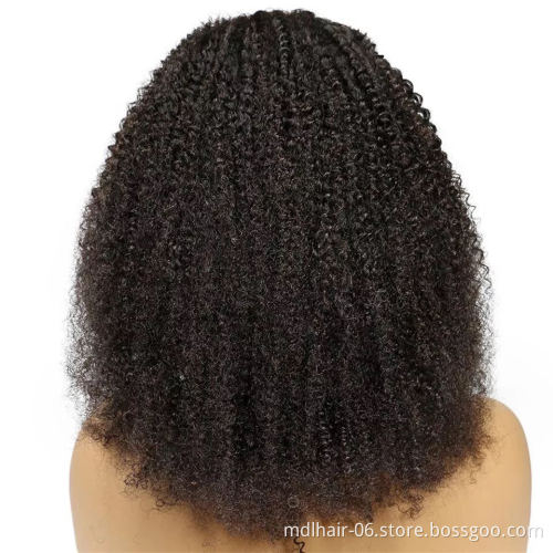 Wholesale Afro Kinky Curly Wig 13x4 Lace Front Human Hair Wig For Black Women Virgin Human Hair Lace Front Wigs